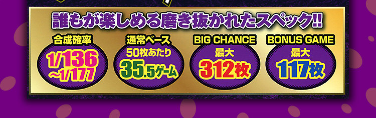 Ny߂閁ꂽXybN!!ymz1/136`1/177yʏx[Xz5035.5Q[yBIG CHANCEző312yBONUS GAMEző117